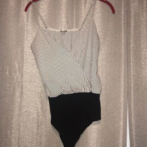 Charlotte Russe Striped Tank Bodysuit